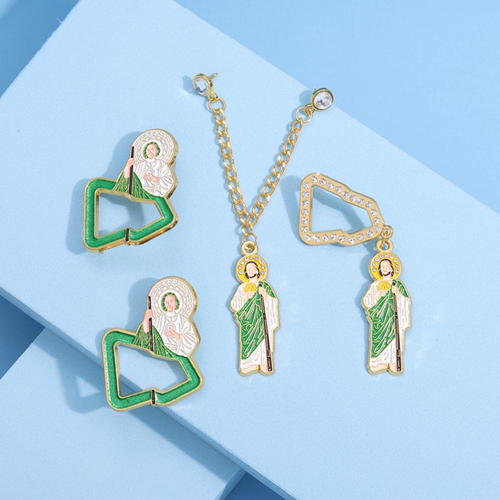 Elegant Enamel Brooch Hat Clip Breastpin Handmade Backpack Lapel Badge Accessory for Church Gatherings Or Daily Wear