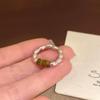 Tiger-eye Stone Ring - A Unique and Niche Design for The Index Finger. Retro and High-end Style Ring.