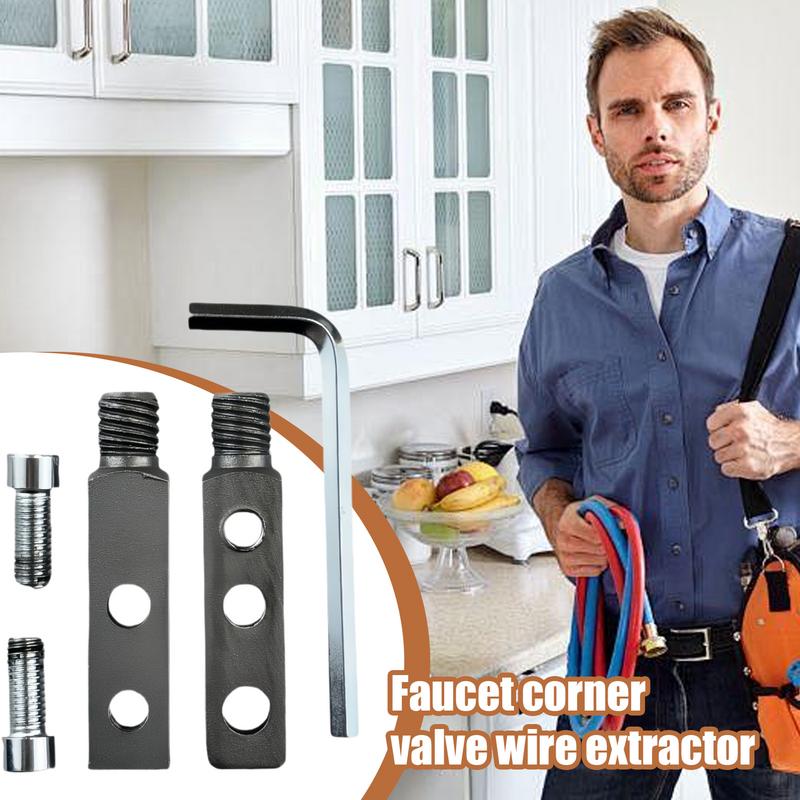 Faucet Valve Screw Extractor Multifunctional Stripped Screw Extractor Damaged Bolt Removing Tool corner valve wire extractor