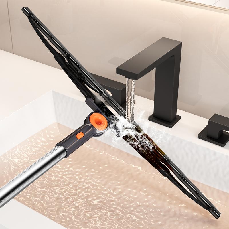 Silikonowa Miotła Wycieraczka Ściągaczka Mycie Okien Wielofunkcyjne Domowe Podłoga Szyby Skrobak Pchany Ręcznie Lustro Narzędzia do Czyszczenia