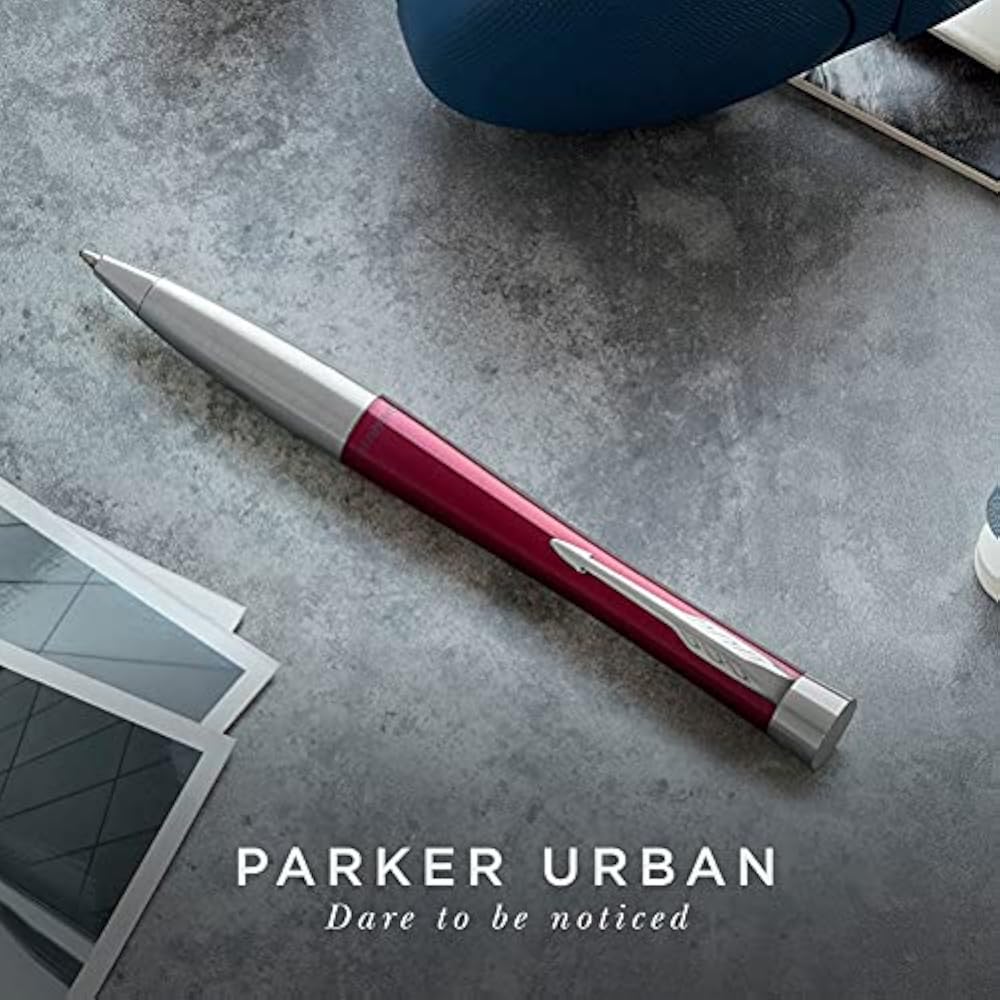 PARKER S0735820 Parker Ballpoint Pen, Urban Matte Black, GT, Medium, Permanent Imported, In a Gif...