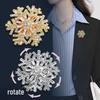 Luxury 2025 Rotating Snowflake Brooch & Suit Pin Corsage