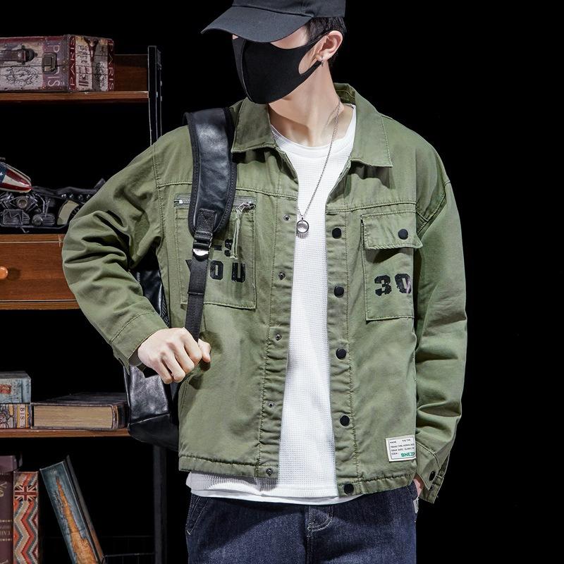 Ανδρικά Ρούχα Εργασίας Μακρυμάνικα Πουκάμισα Βαμβακερά Καθημερινά Φαρδιά Όμορφα Ευέλικτα Ανδρικά Cargo Πλυμένα Μεγάλη Τσέπη Υφασμένα Πουκάμισα Μπουφάν