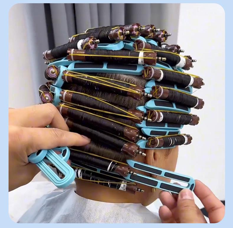 Heated U-Shaped Hair Perming Clips - High Temp Resistant, Anti-Scald Hairdressing Tool for Barber Shops