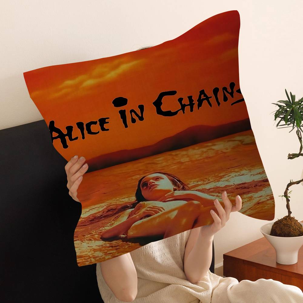 Band A-Alice I-In C-Chains Pillow Anime Pillow Sofa Bed Head Pillow Cover Cushion Cover 45x45 Cm Fashion