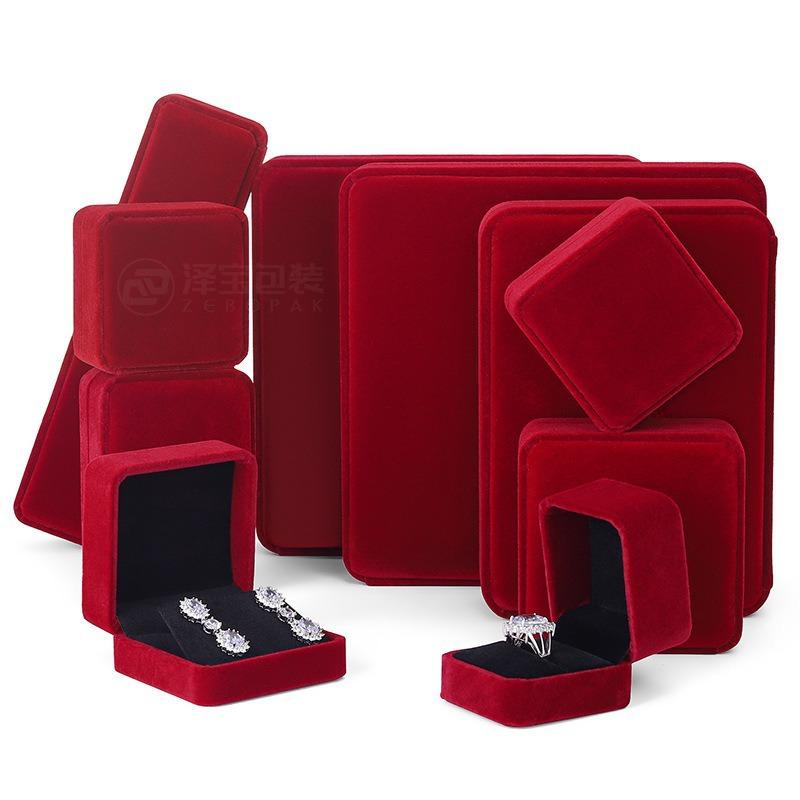 High-end rounded velvet jewelry box, jewelry ring box, pearl necklace and earrings box, bracelet jewelry packaging box