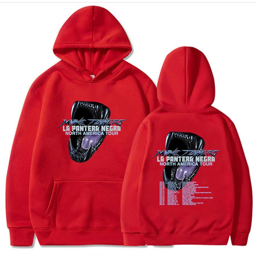 La Pantera Negra Tour Hoodies Myke Towers Rapper Printing Sweatshirts Hip Hop Streetwear Winter Fall Fleece Men Pullovers