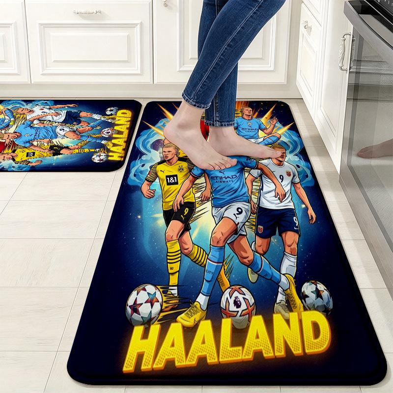 EH poster Flannel Kitchen Mat Christmas Soft Area Rug Non Slip Floor Carpet Home Decoration