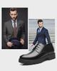 Spring Men's Genuine Leather Breathable Business Shoes - British Formal, Thick Sole, Height-Increasing, All-Match Korean Style