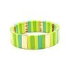 Geometric Enamel Bracelet With Rainbow Color Blocks Multi-Layer Stackable Boho Jewelry Travel Vacation Accessory
