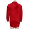 Damen Funkelndes Hemdblusenkleid Pailletten Samt Patchwork Langarm V-Ausschnitt Kleid Lässig Revers Locker Abendpartykleid