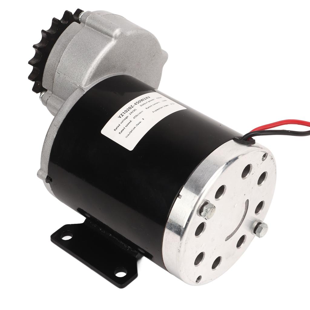 24V 450W Gear Reduction Electric Motor 18 Tooth High Torsion Aluminum Alloy Low Noise Motor for Agricultural Machinery