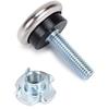 12Pcs M6 Adjustable Leveling Feet with T-Nut Felt Glide Pads for Furniture Table Legs Hardwood Floors Protectors