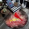 St.Louis Cardinals Round Area Rug,Carpet Rug for Living Room Bedroom Sofa Playroom Decor,Non-slip Floor Mat