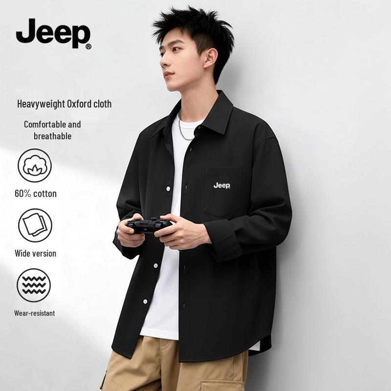 Jeep Men's Business Casual Long Sleeve Shirt