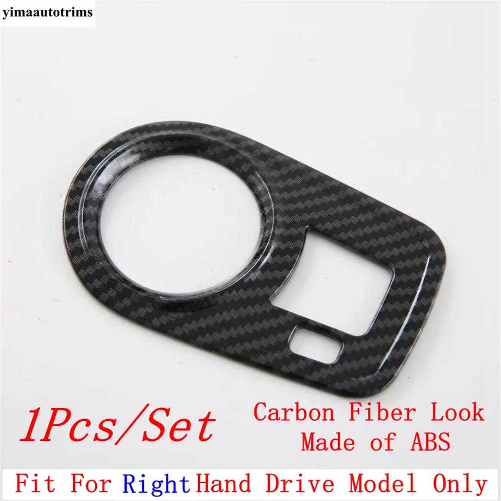 Car Head Lights Lamp Switch Button Panel Decoration Cover Trim Fit For MG 4 EV  2024 ABS Carbon Fiber Interior Accessories