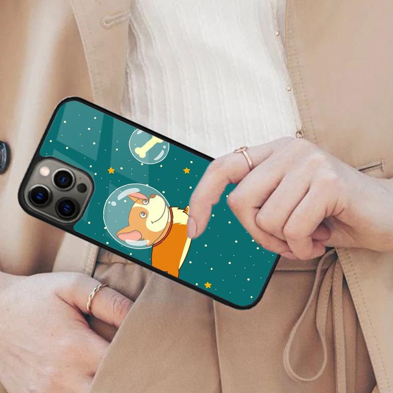 Cartoon Corgi Magnetische Handyhülle Für APPLE iPhone 17 Air 16 14 13 12 Pro Max 15 Plus Kabelloses Laden Mit MagSafe Abdeckung