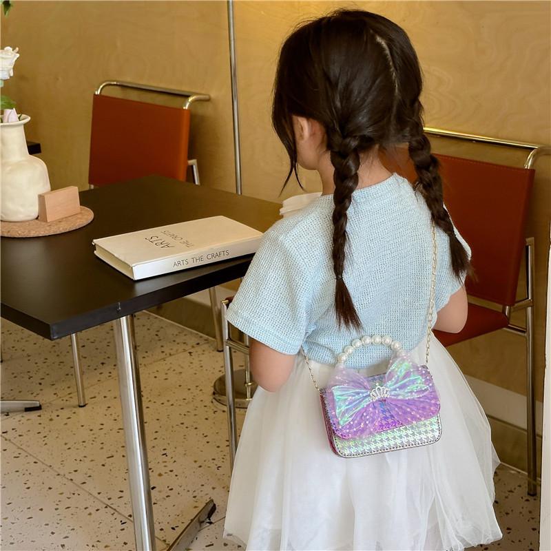 Charming Colorful Childrens Handbag With Fashionable Chain Strap For Everyday Use
