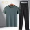 Men's Summer Breathable T-Shirt & Pants Set
