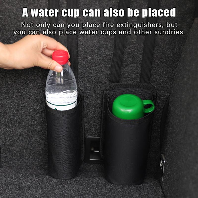 Oxford Fabric Car Fire Extinguisher Organizer - Universal Trunk Storage Bag & Seat Back Holder, For Fire Extinguisher Storage