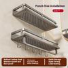 Bathroom Aluminum Wall Mounted Shower Rack Multifunctional Kitchen Storage Basket Toilet Accessories