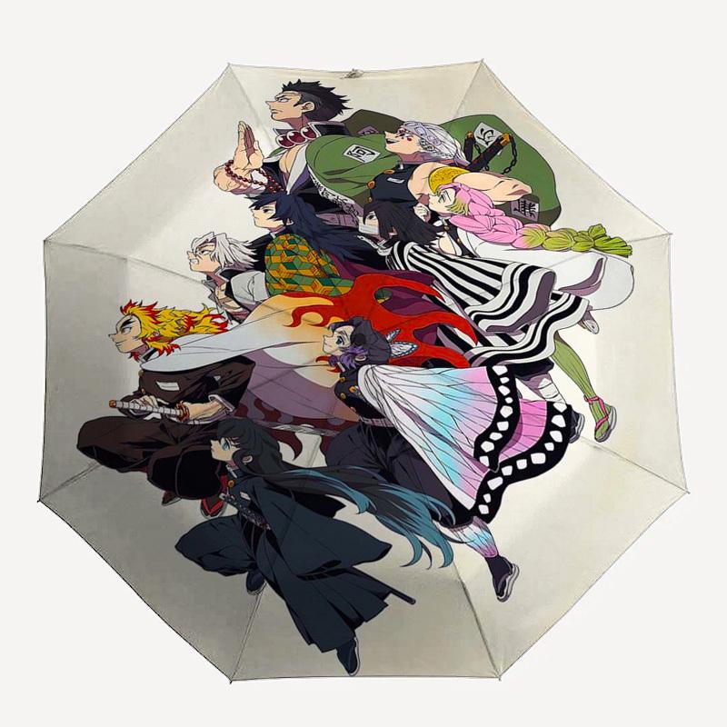 1pc Demon Slayer Characters Outdoor Umbrella - Automatic Opening/Closing - Portable 3-Fold Design - 8 Bone Iron Frame - Festival Gift - Suitable