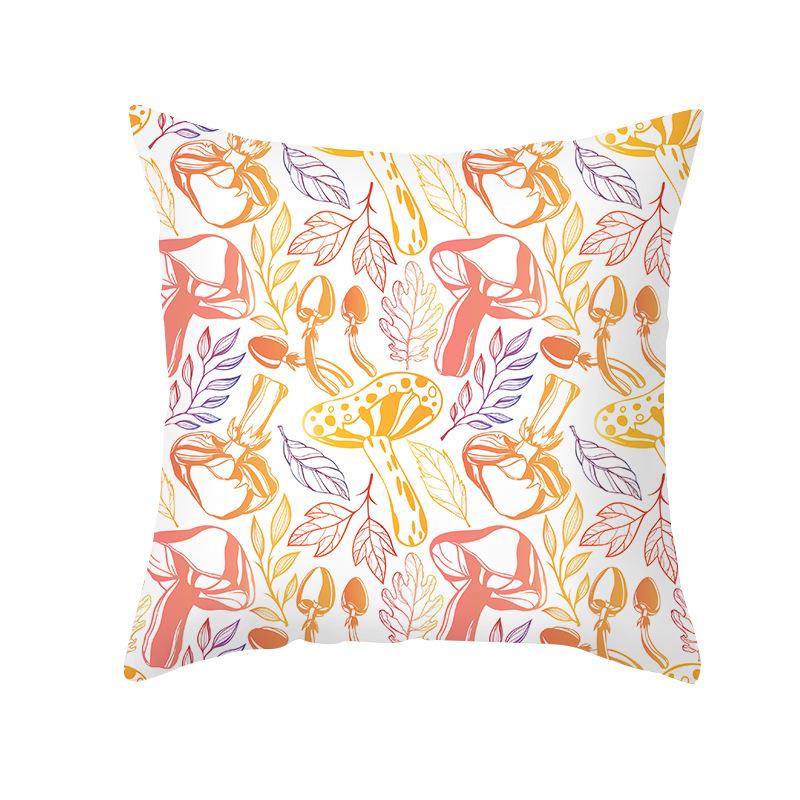 Thanksgiving Day Yellow Pumpkin Sunflower Digital printing short plush pillow covers for sofa office cushion cover home goods