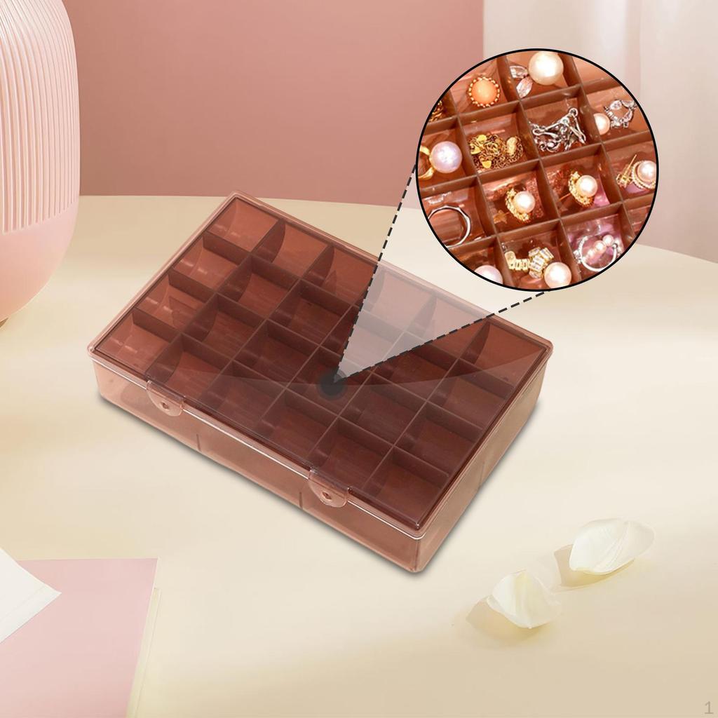 Compartmentalized Jewelry Box with Storage, Double Layer, Ideal for The Bedroom Or Home (necklaces