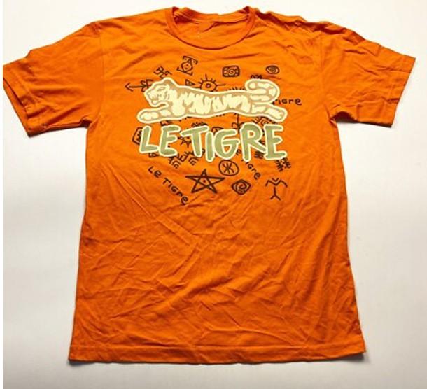 Vintage Le Tigre Tshirt All Size Color Orange T Shirt Short Sleeve ZL627 S