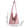Vintage Women Handbag Women Fluffy Simple Shoulder Bag for Shopping