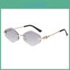 Geometric Unisex Metal Frame Sunglasses With Colorchanging Lenses For Outdoor Fashion