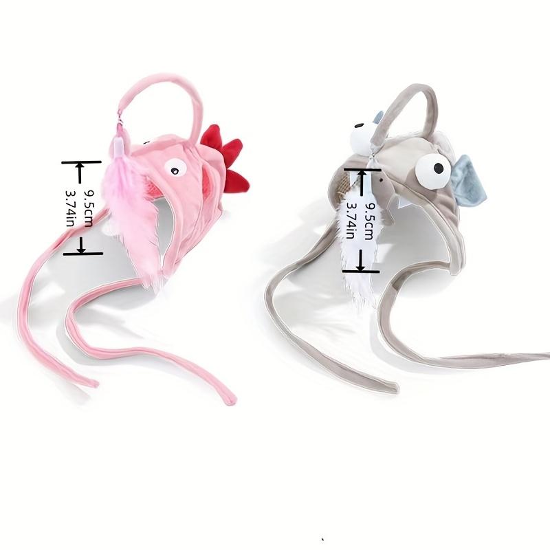 

Hand- Stretchy Cat & Puppy Hats - Plush Pet Party Accessories with Adjustable Strap, Cute Animal Costume for Small розовый