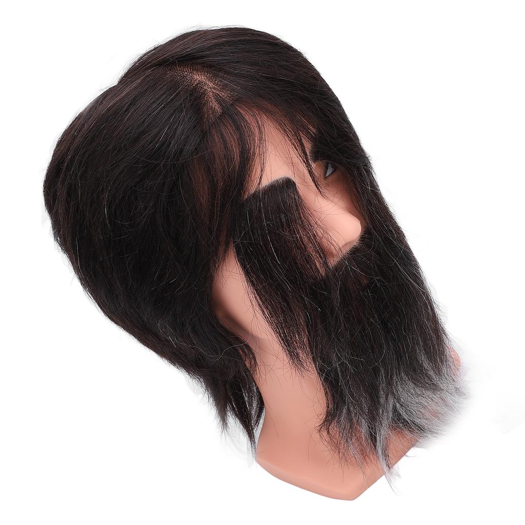 Barber Male Mannequin Head Manikin Training Head Reusable Men Mannequin Head with Beard for Beauty