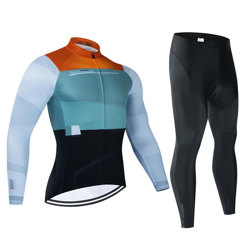 Team Cycling Jersey Set Man Autumn MTB Race Cycling Clothing Long Sleeve Ropa Ciclismo Outdoor Riding Bike Uniform