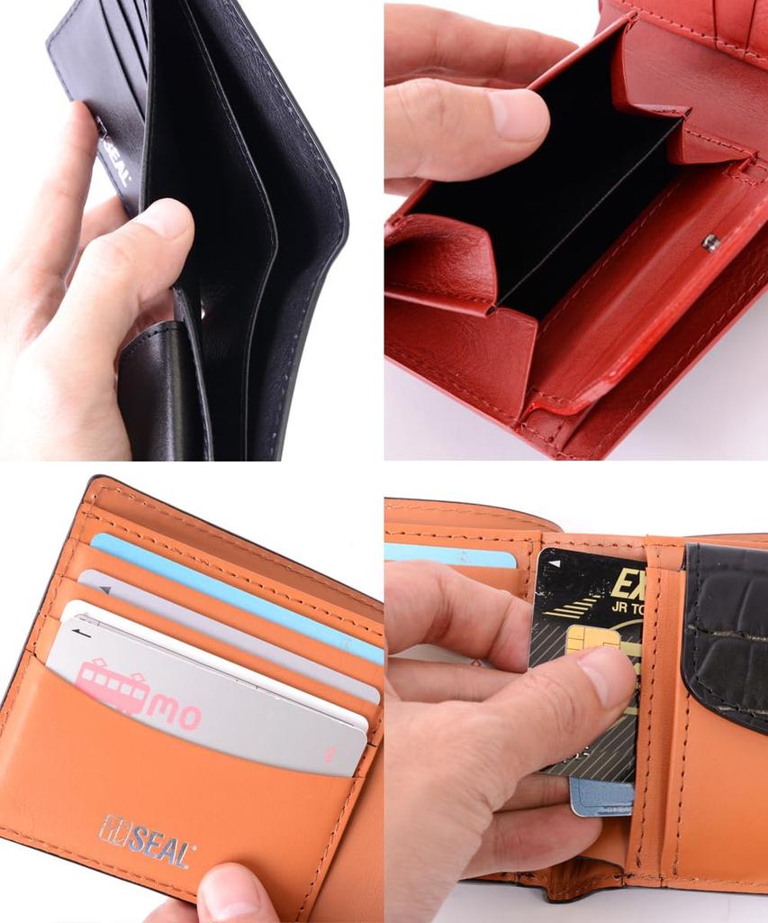 SEAL Bifold Wallet Wallet Waterproof Small Brand Genuine Leather Present Made in Japan Men's PS-120CC
