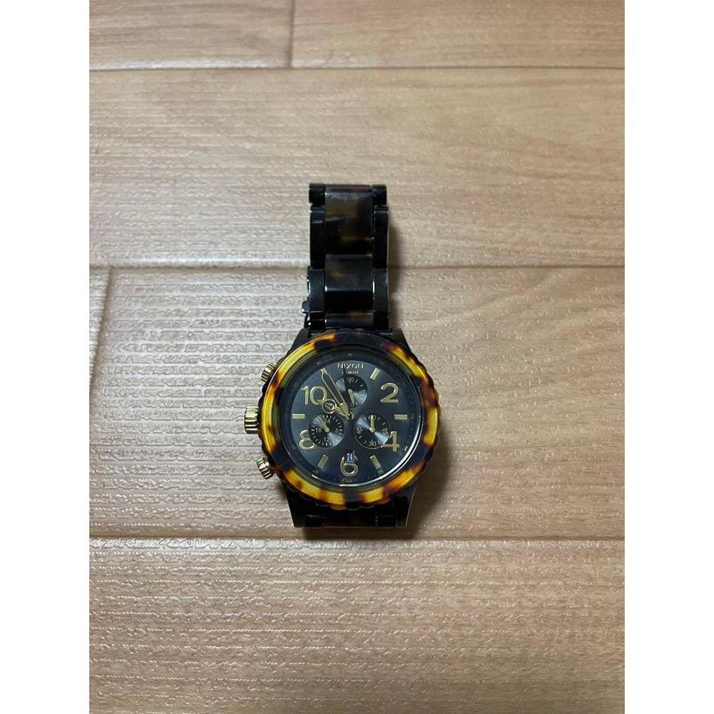 Used NIXON watch main body tortoiseshell pattern operation confirmed