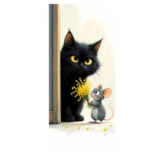 Dustbin Sticker Funny Cartoon Animal Wheelie Bin Decal Self Adhesive Cute Monkey Chicken Cat Sticker for Door Trash Cans Bins Driveway Garden Patio