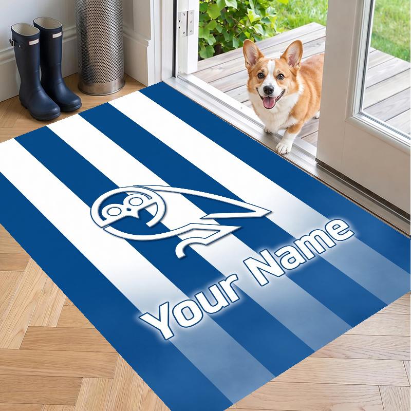 Custom Name Sheffield Wednesday FC Crystal Velvet Floor Rug Personalized Text Soft Carpet Home Decor