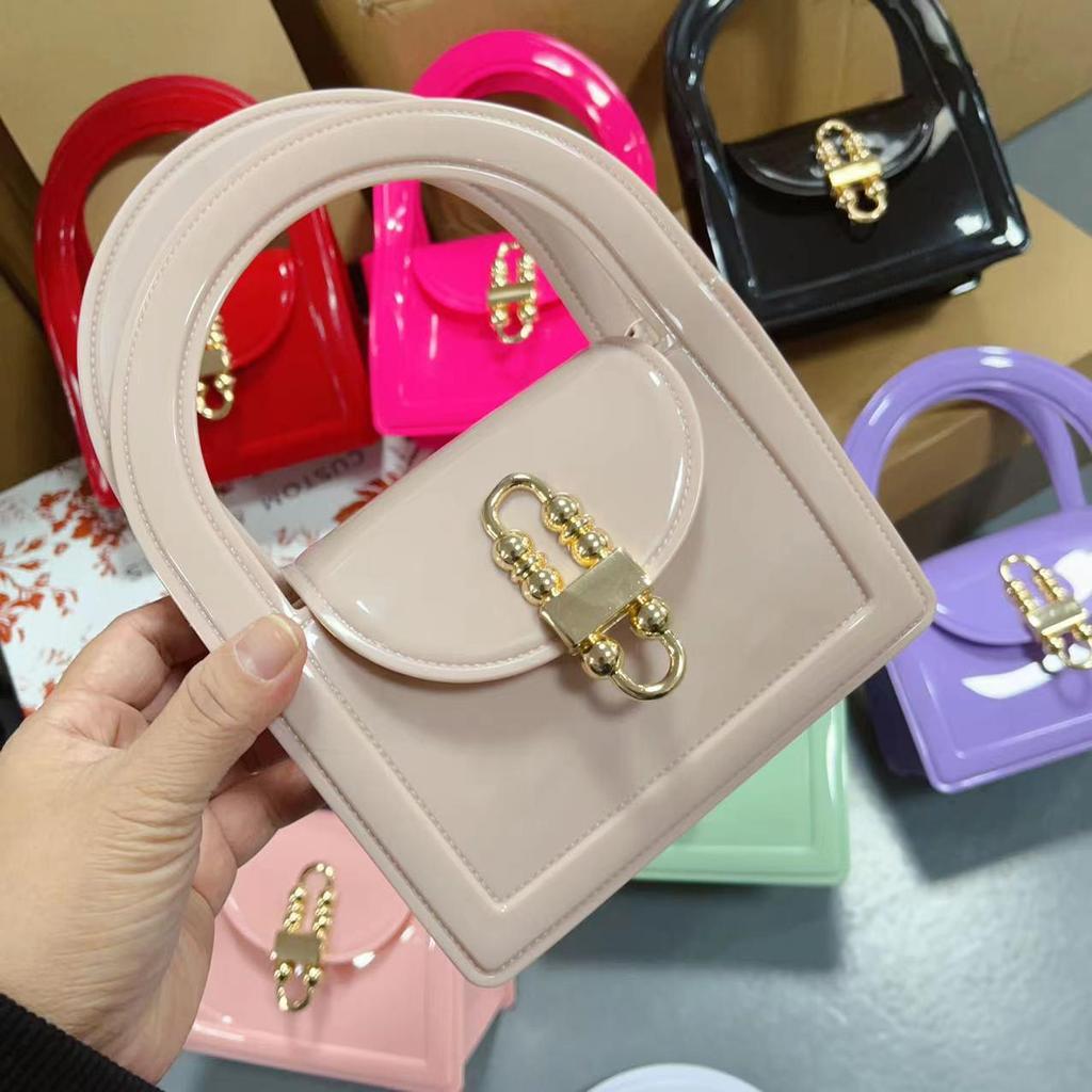 2025 Frühling/Sommer Jelly Mini Crossbody Tasche - Trendige, vielseitige Kettentasche für Damen und Kinder