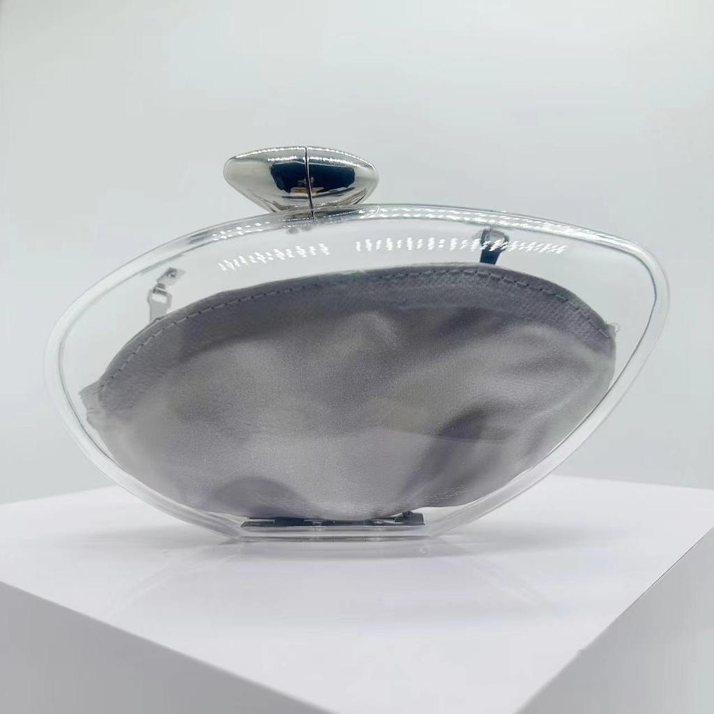 Women's Fashion Acrylic Clear Handbag: Trendy Evening Clutch
