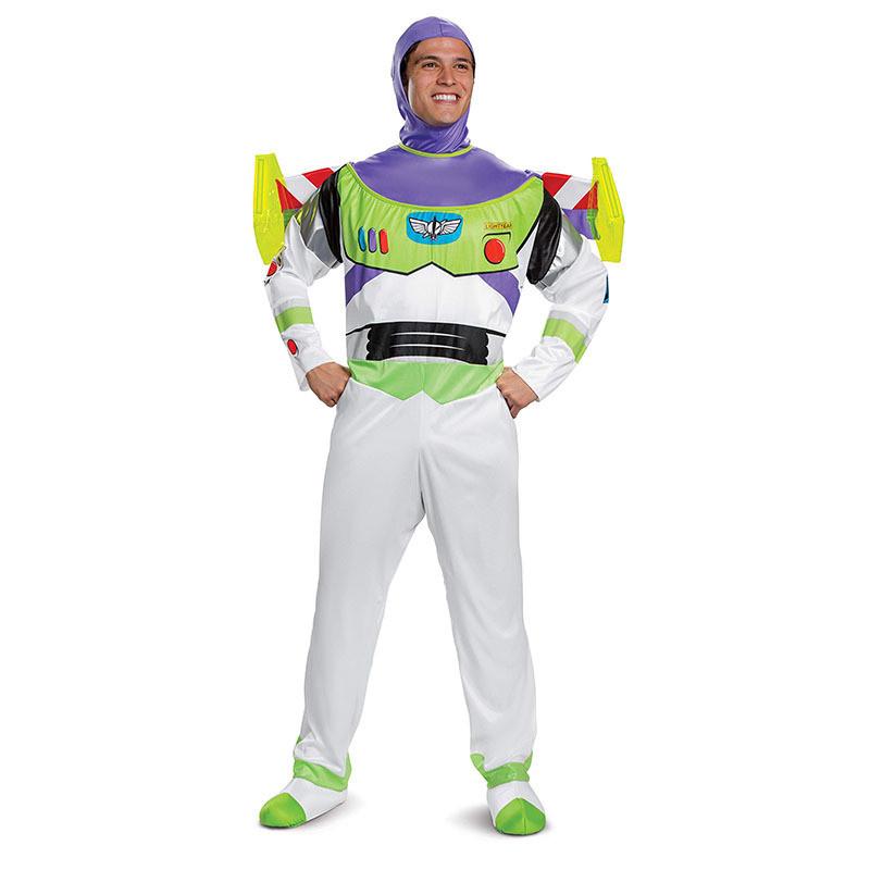 Buzz Lightyear Cosplay Costume For Kids Unisex Design Featuring Vibrant Green Lycra Fabric