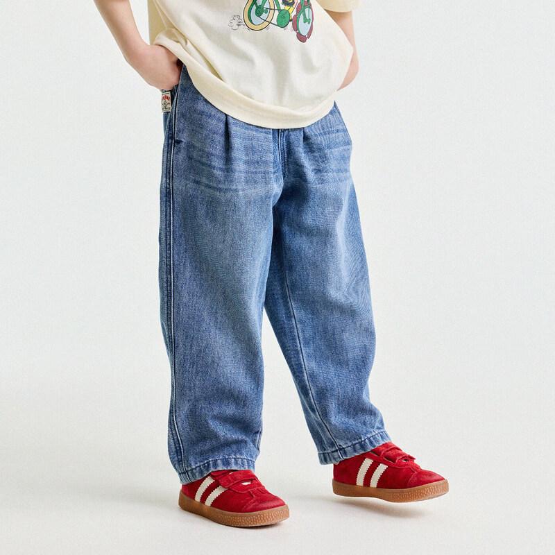 Yuner Ma Girls  Retro Wide-Leg Denim Pants 90