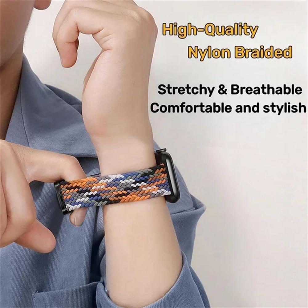Braided Strap For Apple Watch Bands 40mm 45mm 41mm 44mm 42/46mm 49mm Magnetic Bracelet iWatch Series Se 7 5 6 8 9 10 11 Ultra3 2