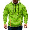 Men's Christmas Print Hooded Half-Zip Casual Sports Sweatshirt