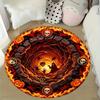 Skeleton Bottomless Pit Round Rug Home Decor Apartment Sitting Lounge Sofa Side Area Rug Cafe Studio Floor Mat 2D Print rug