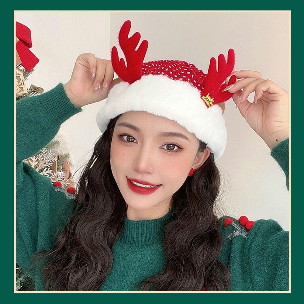 Fashion Creative Christmas Hat Party Decoration Thick Santa Claus Xmas Hat Holiday Dress Up Cute Pullover Hats