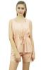 Bimba Womens Drawstring Solid Aqua Pj Set Buttondown Shirt Shorts Dress-10