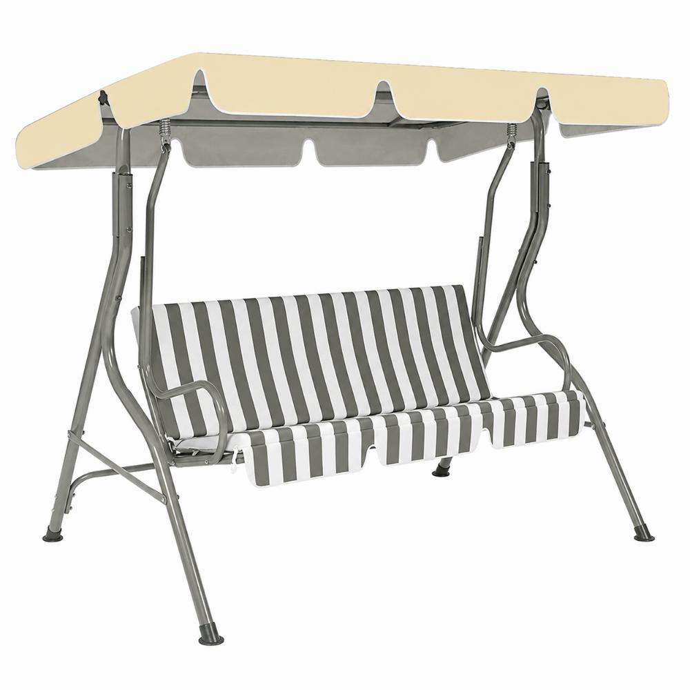 3 Seat Outdoor Sun Shade Garden Swing Canopy Cover Dust Covers Fabric