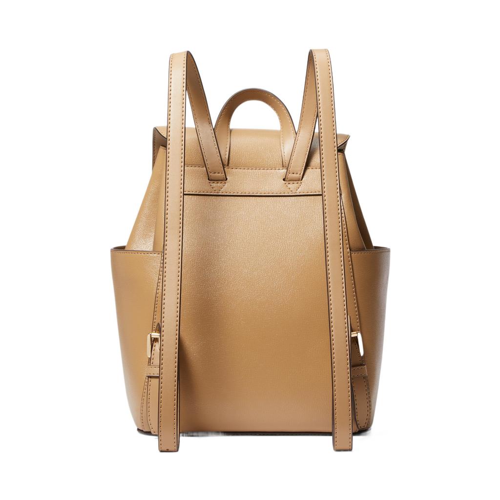 Michael Kors Cheryl Solid Color Flap Drawstring Leather Backpack Medium Women backpack Black Camel 30F3G2EB2L