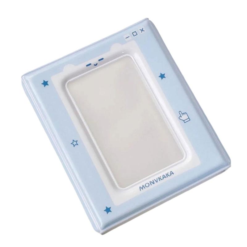 

Photocard Holder Color Kitten Themed Card Storage Book for For 3-3.5Inch Photos for Travel Easy to Carry синій